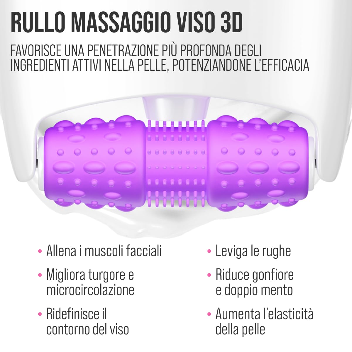 7DAYS Crema Viso e Collo Coreana Antirughe al Retinolo con Rullo Massaggiante – Effetto Lifting Rassodante e Compattezza, Azione Levigante, per Rughe e Linee Sottili, per il Doppio Mento, 40 ml