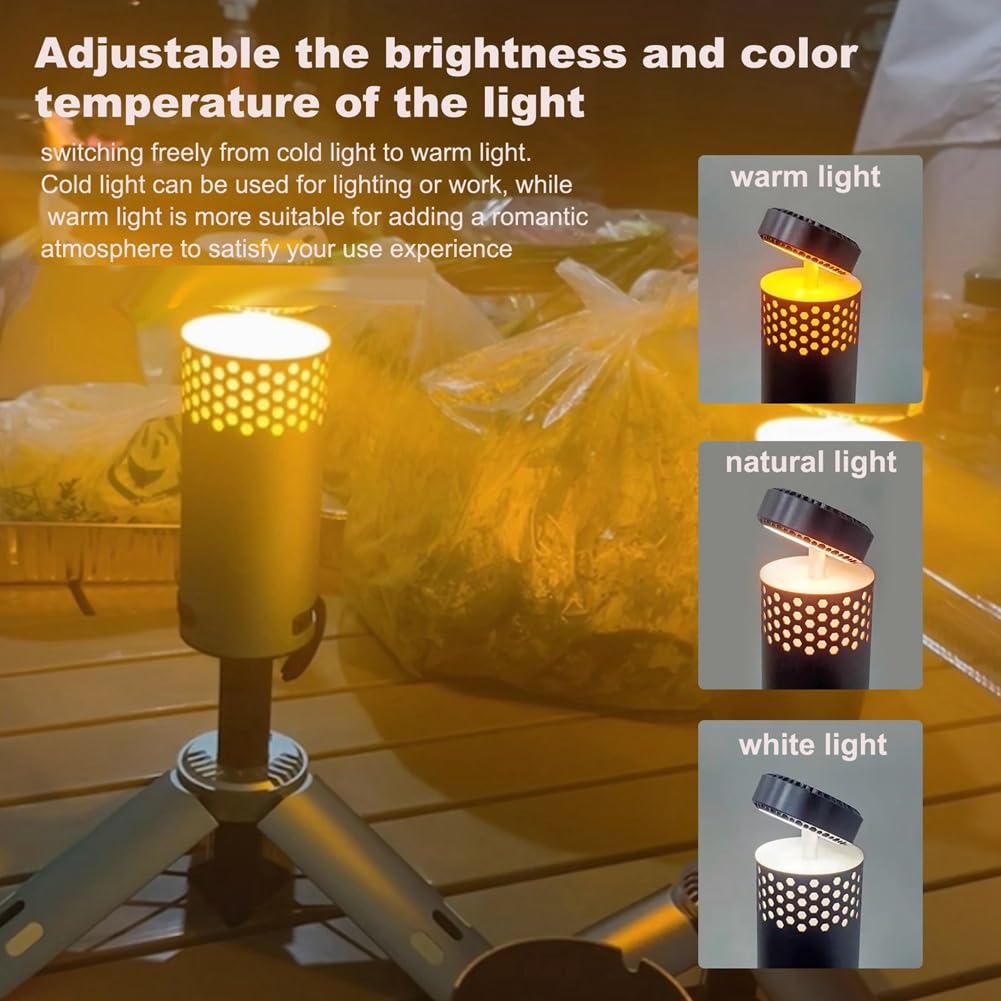 Outdoor Teleskop-Camping-Licht, 10.000 mAh, tragbar, LED-Arbeitsleuchte, Magnet-Stativ, Basis, Zelt, Teleskop, Camping-Laterne