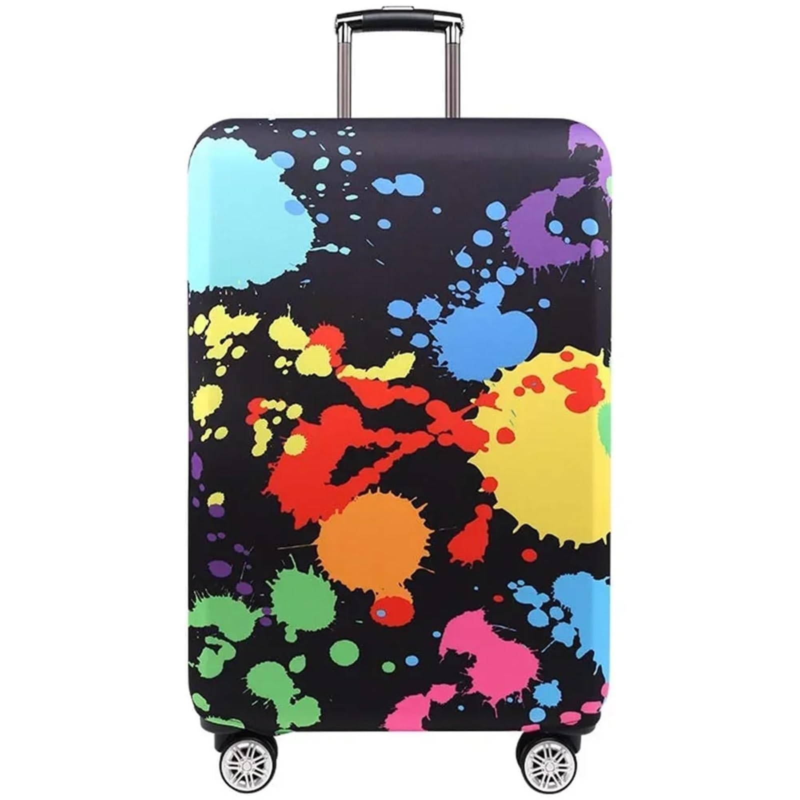 Copri Valigia 2 pezzi di copertura for bagagli valigia da viaggio copertura protettiva in tessuto elasticizzato coperture antipolvere accessori da viaggio fornitori di bagagli(Black graffiti,L)