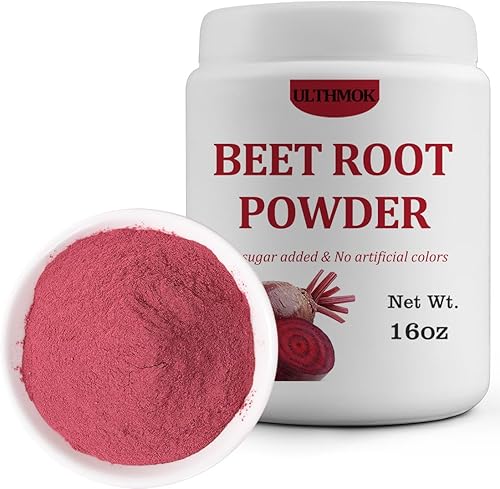 Polvo de raíz de remolacha prémium de 1 libra16.01 oz, polvo de remolacha 100% natural y sin aditivos.