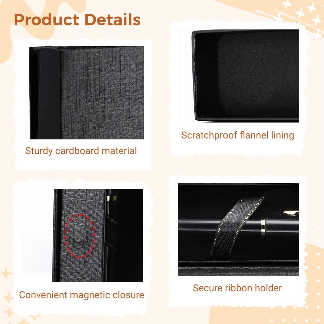 Confezione da 40 scatole regalo per penne con chiusura magnetica: confezione di cartone per penne stilografiche e penne a sfera