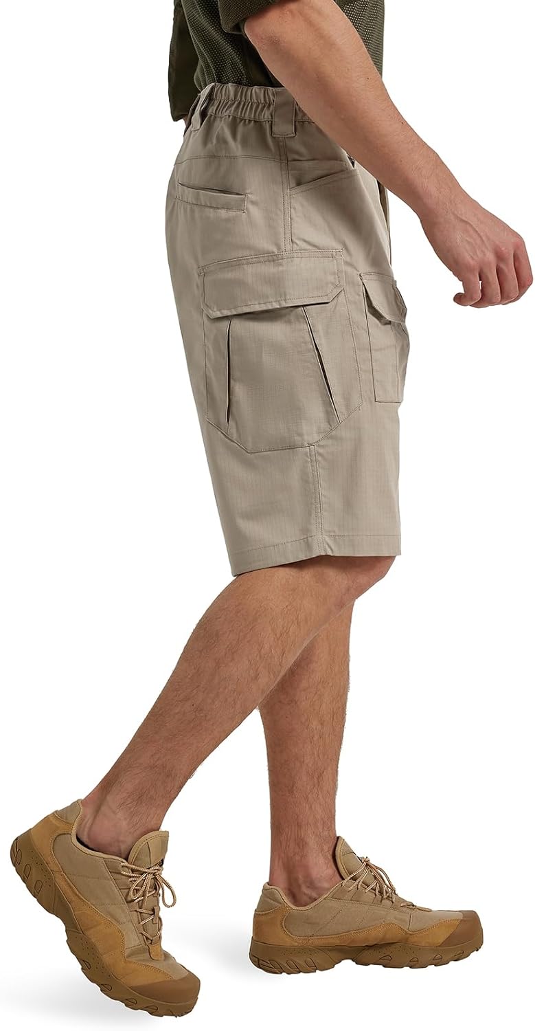 Men's Hiking Cargo Shorts Stretch Tactical Outdoor Work Shorts Water Resistant Lightweight Shorts with Multi Pockets - Image 3