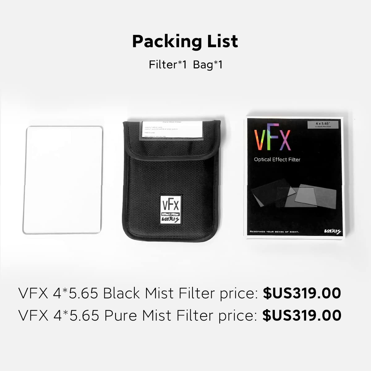 Vaxis Filtre à brume noire VFX 4 x 5,65 (1/8)