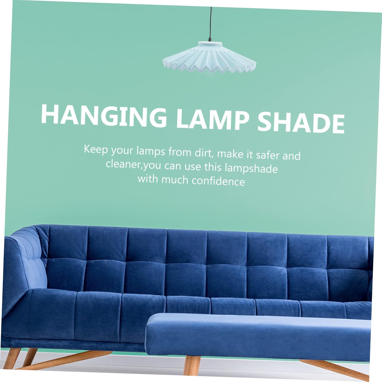 Ceramic Lamp Shade for Chandelier Nordic Pleated Hanging Light Cover DIY Ceiling Lampshade for Dining Room Bar and Nightstand Replacement Light Fixture