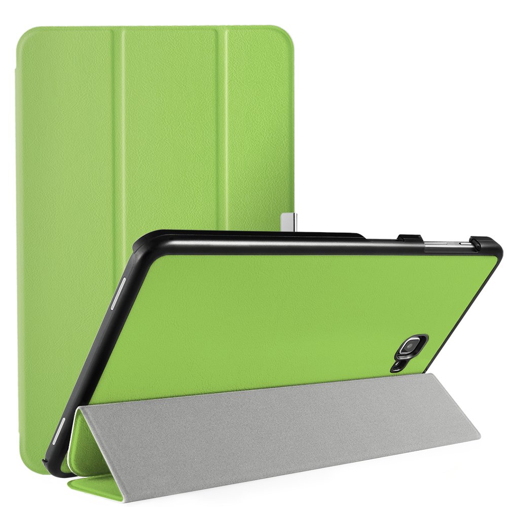 Simpeak Hülle kompatibel für Samsung Galaxy Tab A 10.1 Zoll 2016 SM-T580/T585, Ultra Dünn Schutzhülle mit Standfunktion und Auto Schlaf/Wachen, PU Leder Case - Grün