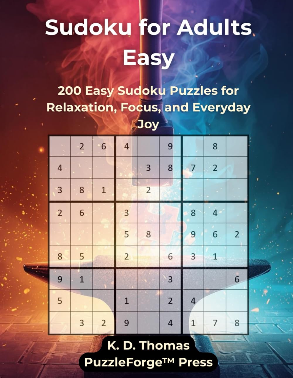 Sudoku for Adults Easy: 200 Easy Sudoku Puzzles for Relaxation, Focus, and Everyday Joy (PuzzleForge™ Easy Sudoku Forge Series – Relaxing Brain Training Puzzles)