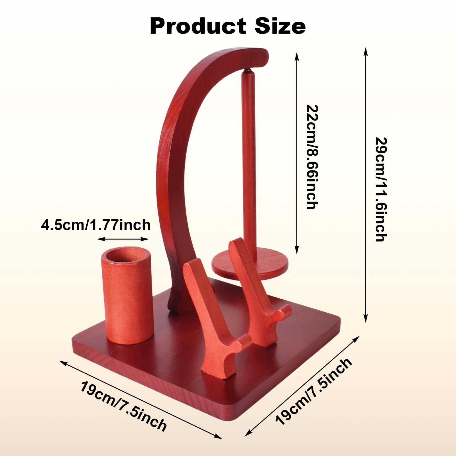 Supporto in Legno per Fili,Porta-Gomitolo con Supporto per Telefono,Magnetico Multifunzionale per Lana, Raccoglitore per Fili da Uncinetto e Lavoro a Maglia