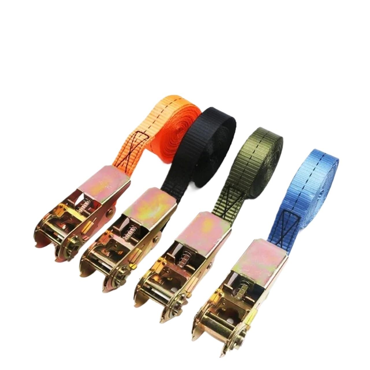 Cinchas de Amarre Cinturones tensores, Correas de Carga Ajustables for cinturón Amarre Coche, artículos Equipaje Atados, 1 ud(2m Blue)
