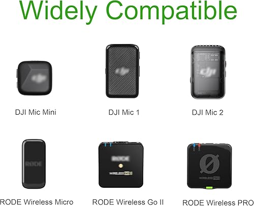 Miniatura 7 de Soporte de micrófono para Rode Wireless GO 2 II, soporte de micrófono compatible con DJI Mic 21 Hollylandia Micrófono inalámbrico de mano, reducción