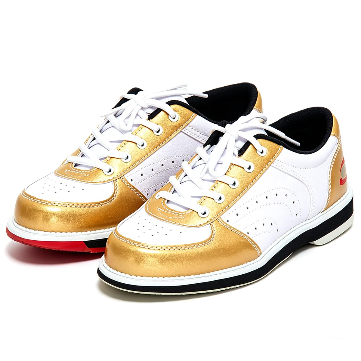 Scarpe da Bowling Uomo Pelle, Comoda Interno ed Esterno per Principianti Scarpe da Bocce, per Principianti E Avanzati