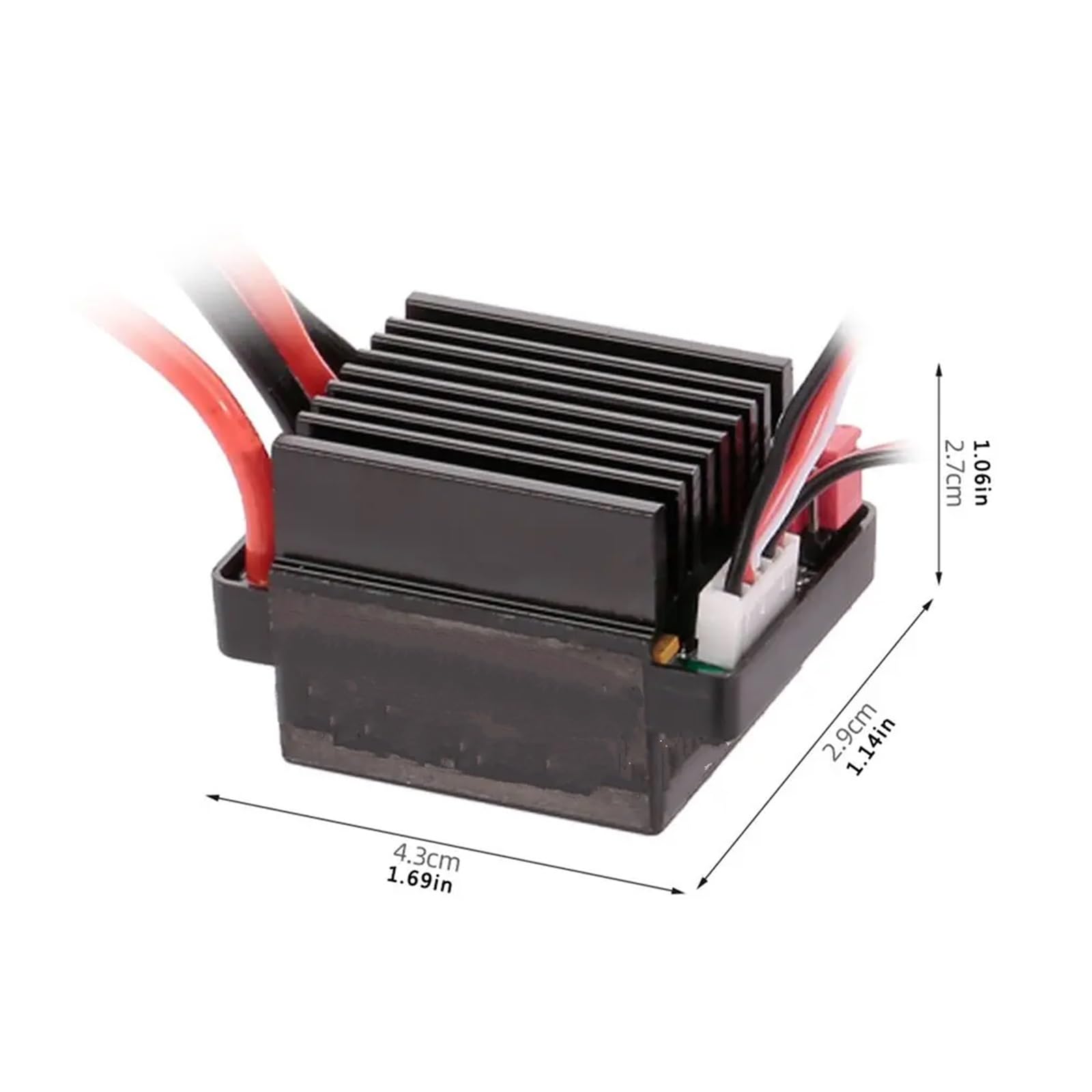 para 1/10 5V/2A BEC 320A 2-3S Impermeable Cepillado ESC Controlador Velocidad Eléctrica RC Coche Actualizaciones Piezas Modelo Accesorio Modificado RC Cepillado Esc
