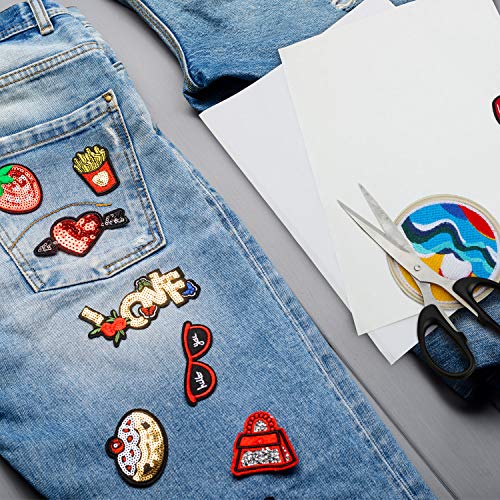 Double Sided Patch Adhesive Badge Washable Press On Double Sided Patch Fabric Glue Adhesive Adhesive Sheets Cut To Fit Freestyle Patch Adhesive Kit(2 Pieces) #TOP1