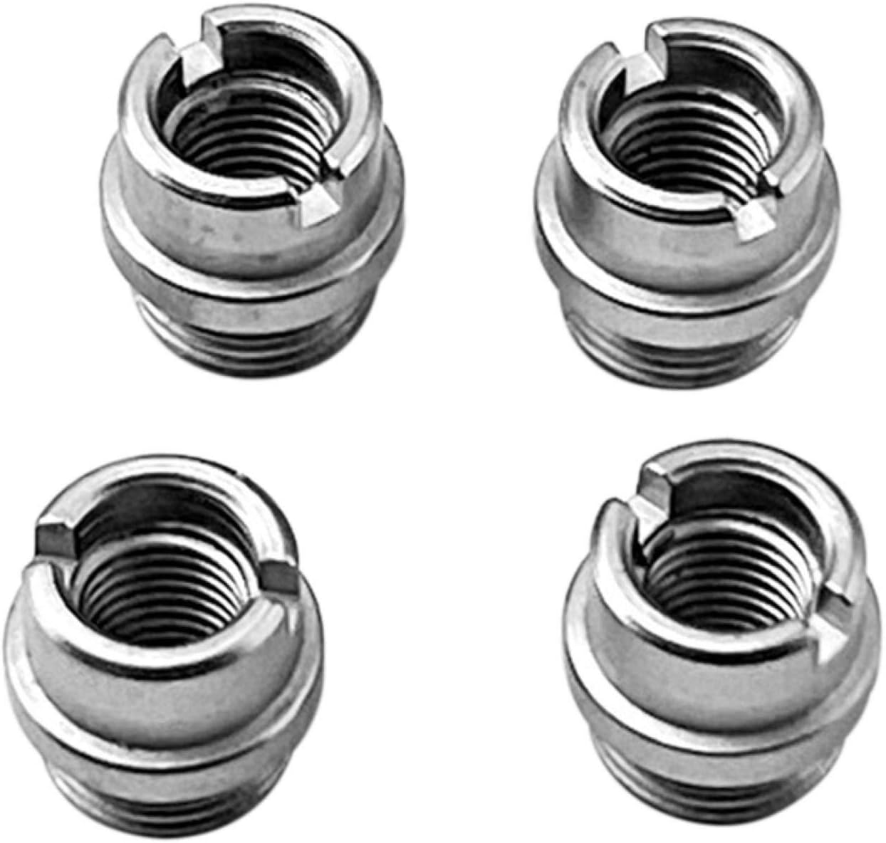 1911 Grip Screw Bushings, 4pcs 416 Stainless Steel Outdoor Sports Spare Parts 1911 Grip Screw Bushings(Silver,Size:4 pcs)