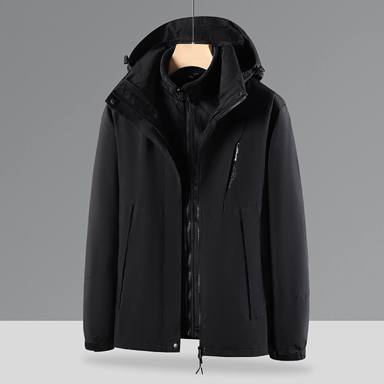 Chubasquero impermeable para adultos, talla grande, ligero, corto, para mujer, talla 16, chaqueta de lluvia ligera con capucha, gabardina impermeable para senderismo
