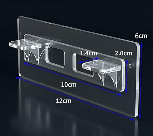 Miniatura 4 de 12 clavijas de soporte para estantes sin taladro, soporte adhesivo para estantes, clips de estante de gabinete para gabinete de cocina, estantes de