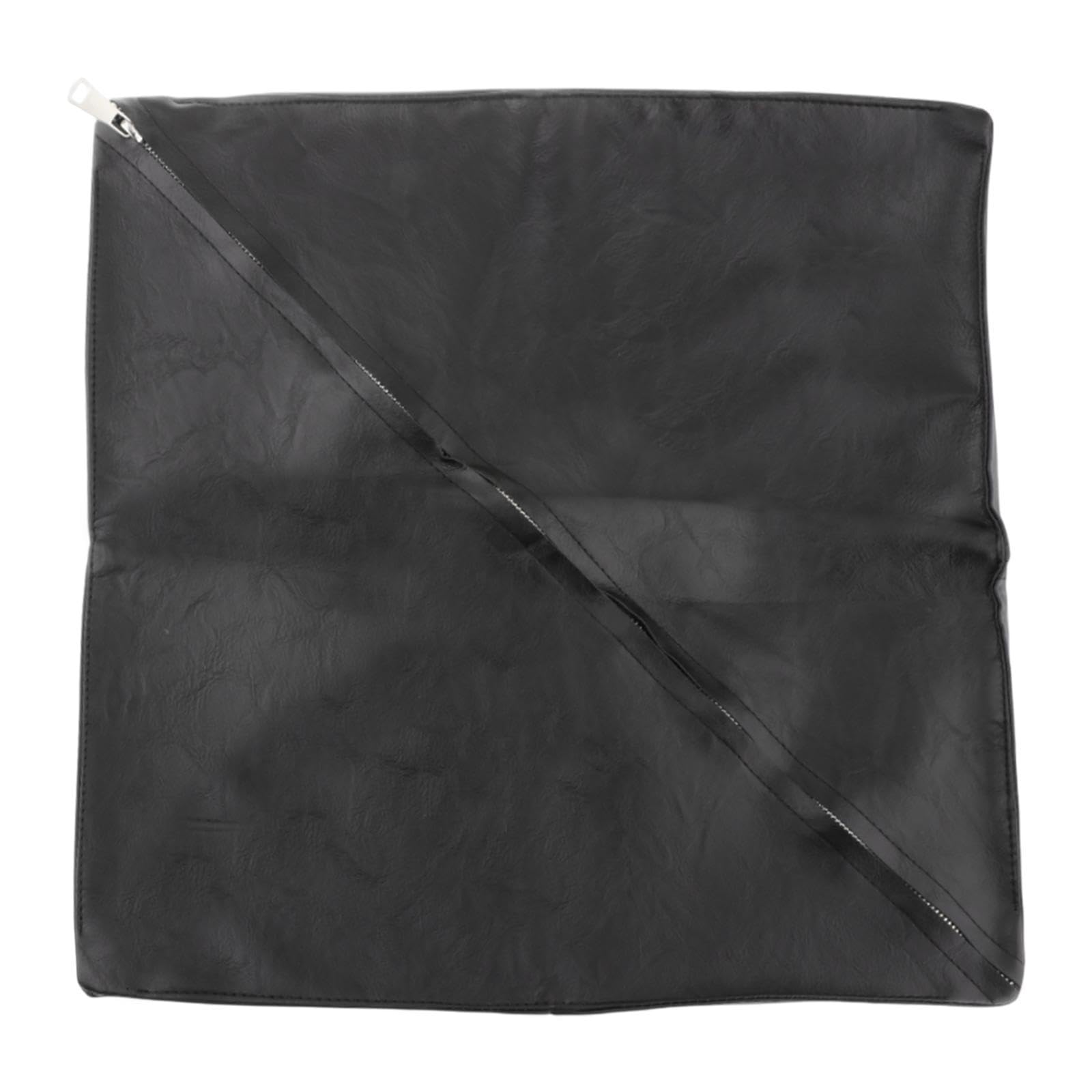 CALANDIS™ Unstuffed Pouf Cover Foot Rest Cover Foot Stool for Entryway Bedside Bedroom Black Square | Ottomans, Footstools & Poufs | Furniture-image-37