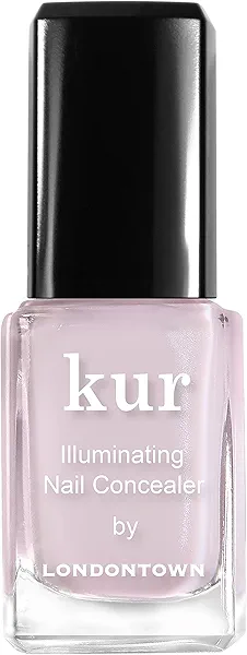 LONDONTOWN Pink Illuminating Nail Concealer, Sheer Brightening Nail Polish & Strengthener for Yellowing, Damaged or Discolored Nails, Natural Nail Perfector, Light Sheer Pink, 21+ Free, 0.4 Fl Oz