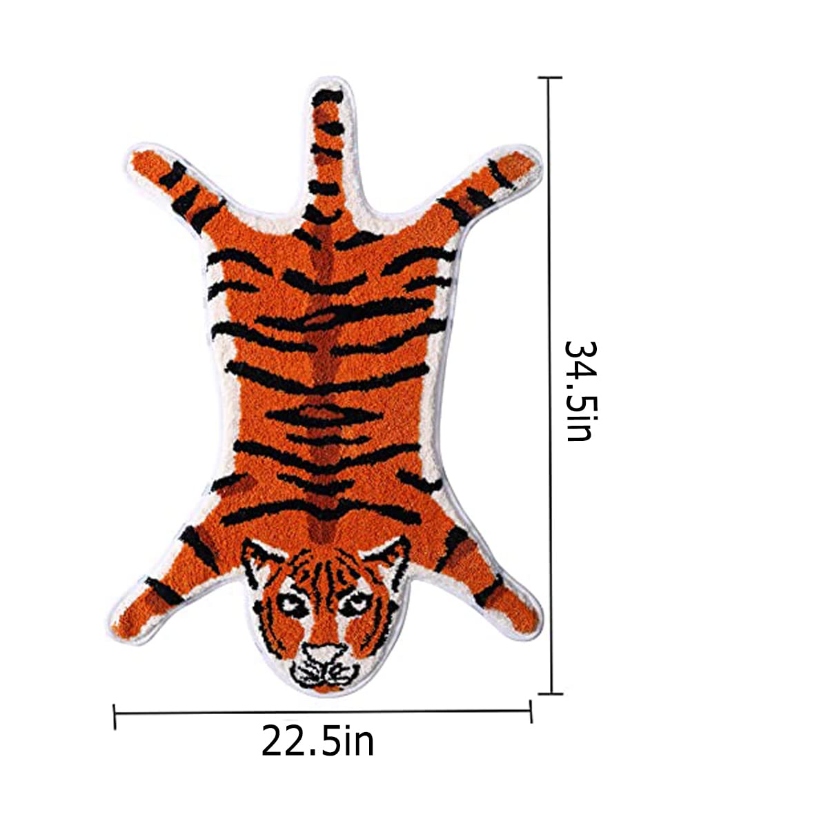 Alfombrilla de baño con Forma de Tigre y diseño de Dibujos Animados, 22,5 x