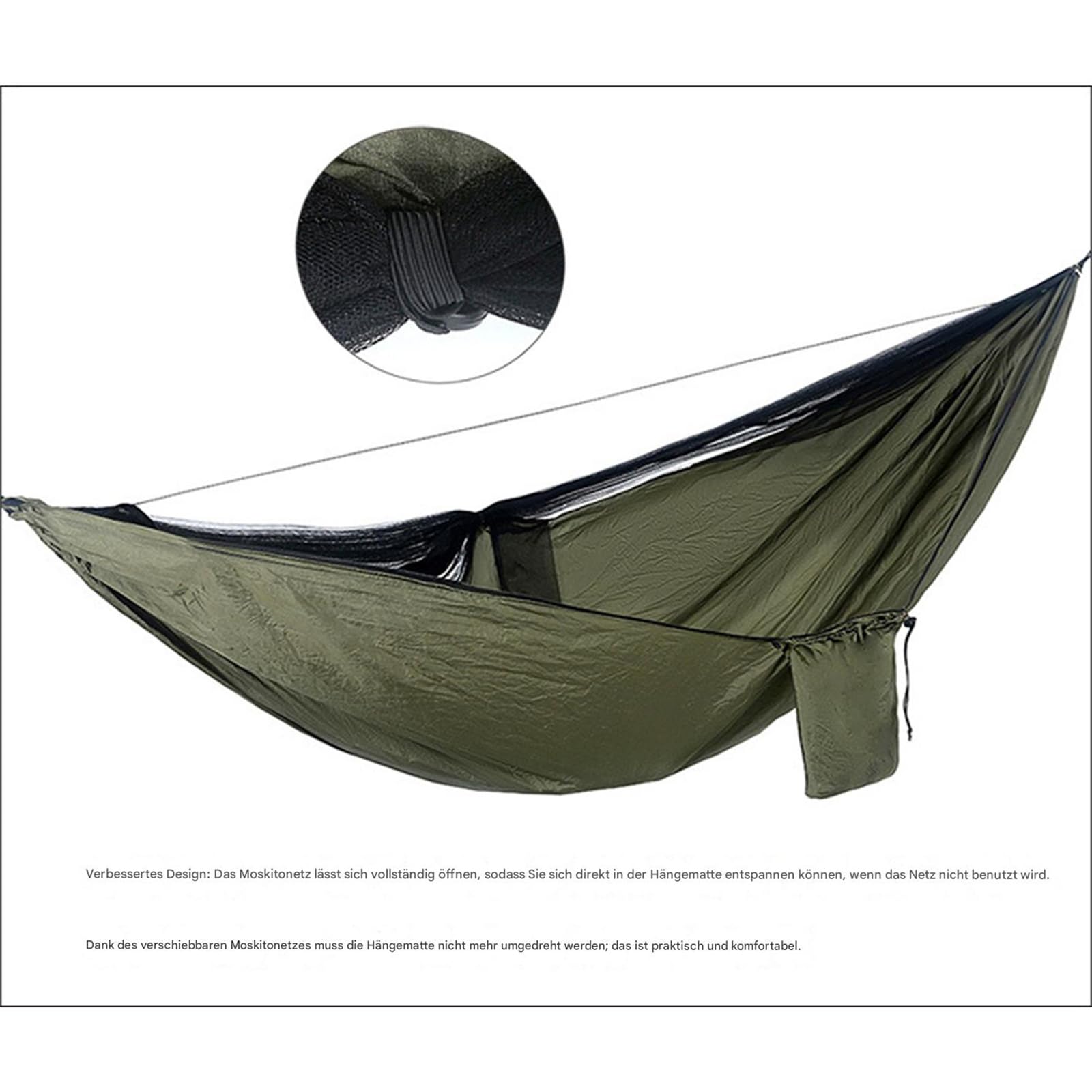 Moskitiera na zewnątrz, Przenośny namiot hamakowy z siatką do biwaku Camp Trekk 290x140CM(1)