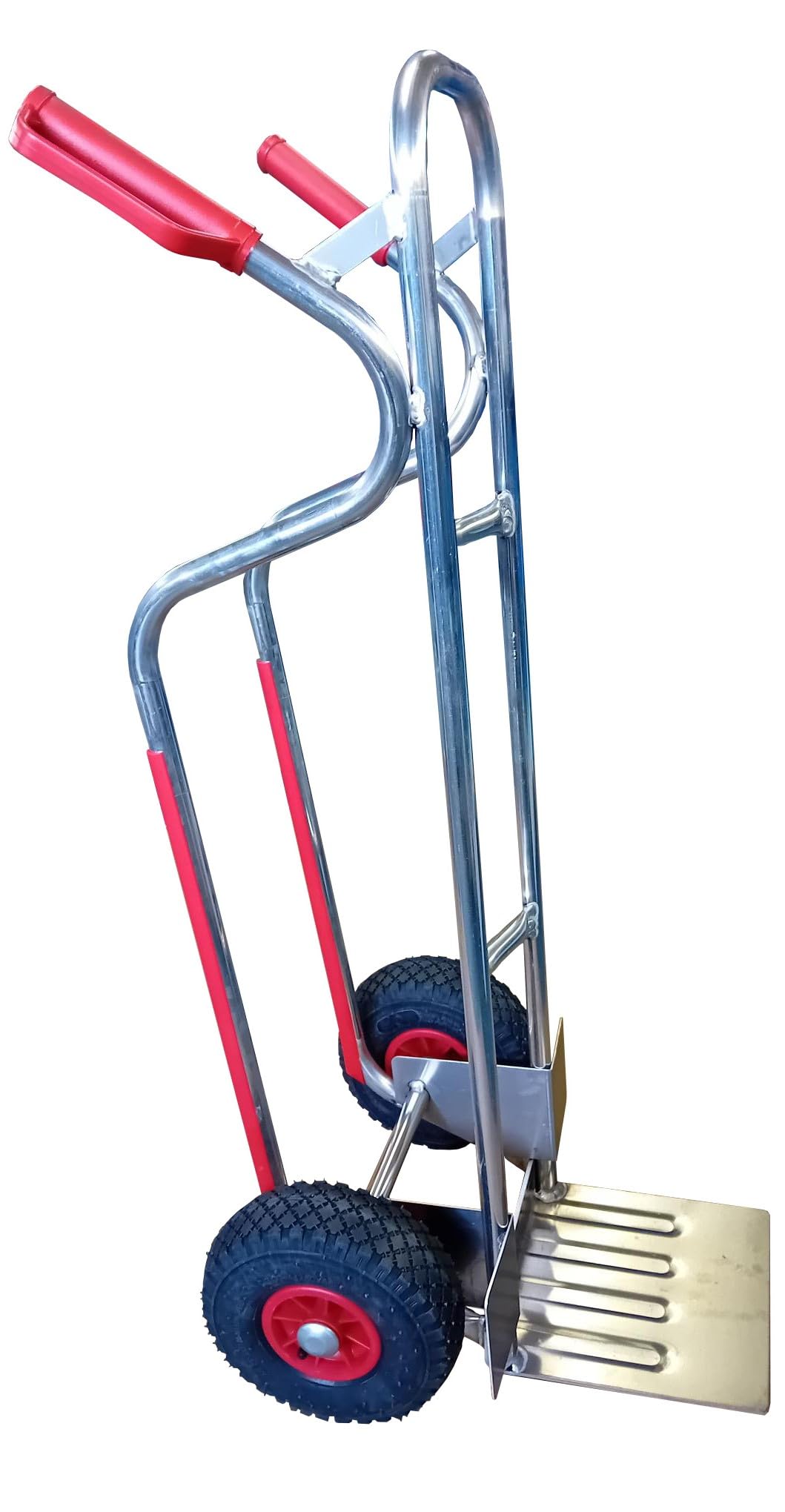 Aluminium wheelbarrow with roller bearing, large loader 280 x 280 mm, quadruple welded with profile for stability.