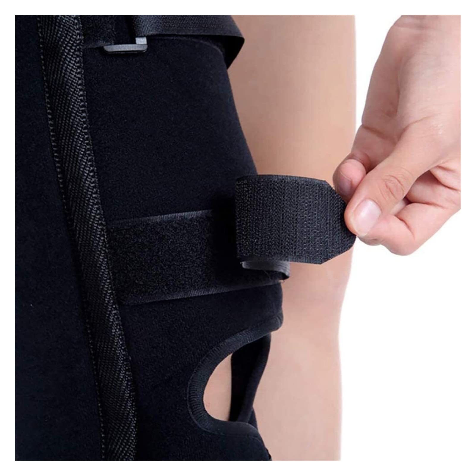 Cómodo inmovilizador de la pierna de la abrazadera del tobillo, abrazaderas de la rodilla del pie ajustable Herramienta de rehabilitación de botas de tobillo de la pierna transpirable 22.7.14 (Size