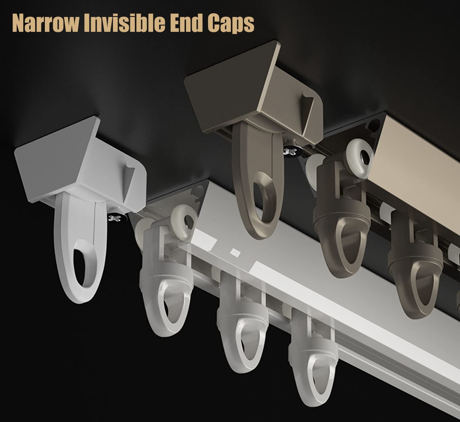 Soporte de riel de aluminio adhesivo para rieles deslizantes, sin taladro, ideal para bahías pequeñas y caravanas