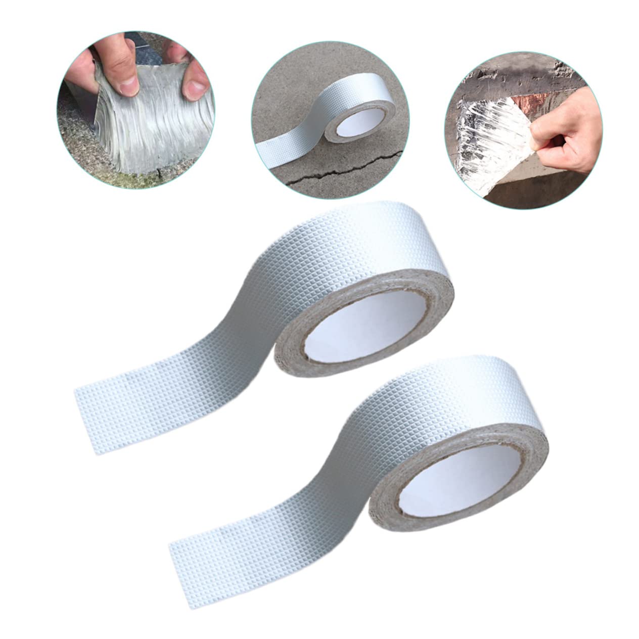 Hohopeti Waterproof Patch Tape 2pcs Butyl Tape for Roof Window Leak Proof Sealing Weatherproof