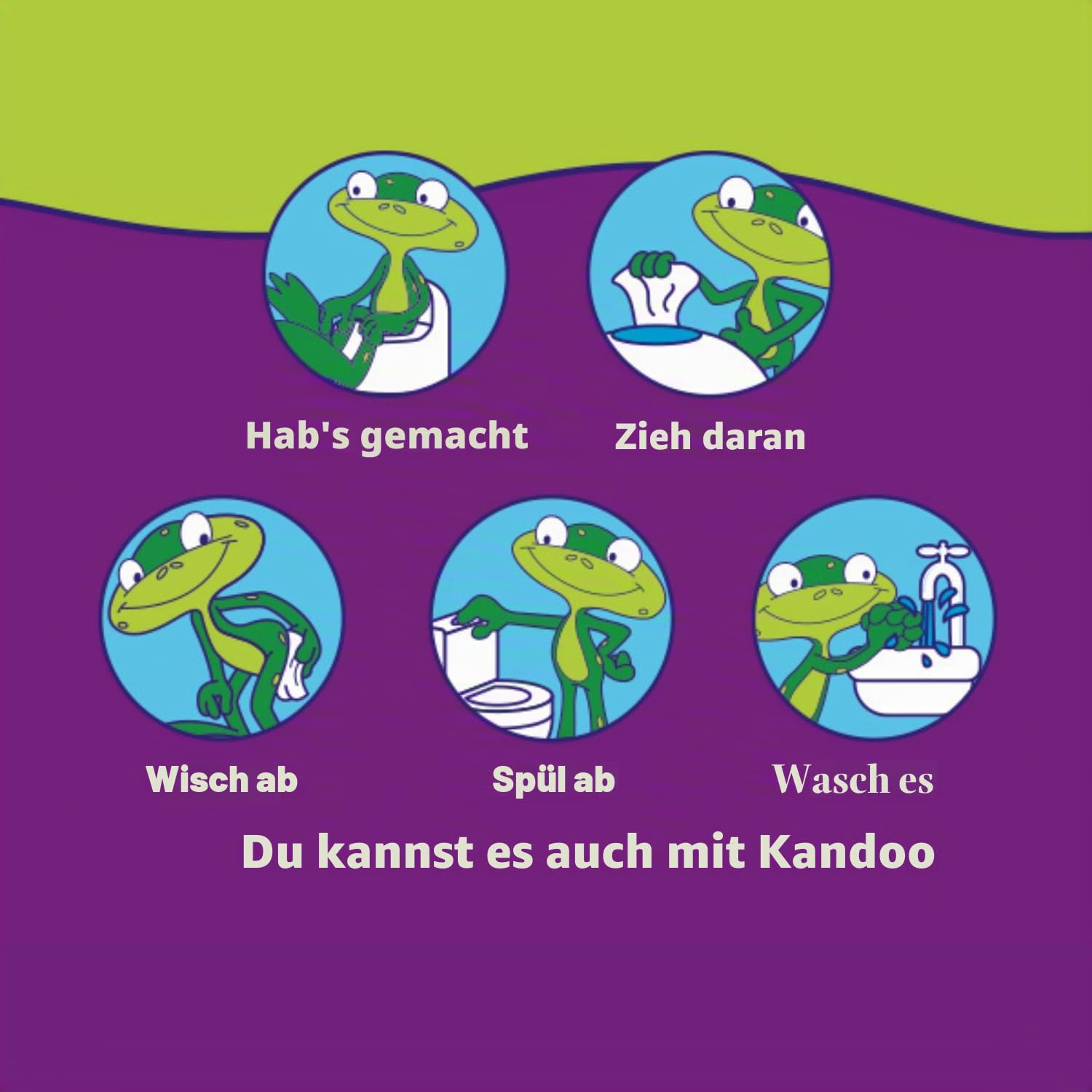 Kandoo Melon Feuchttücher - spülbar - aus 95% Wasser - plastikfrei - dermatologisch getestet - feuchtes Toilettenpapier aus 100% pflanzlichem Zellulosematerial - 12x60 Tücher