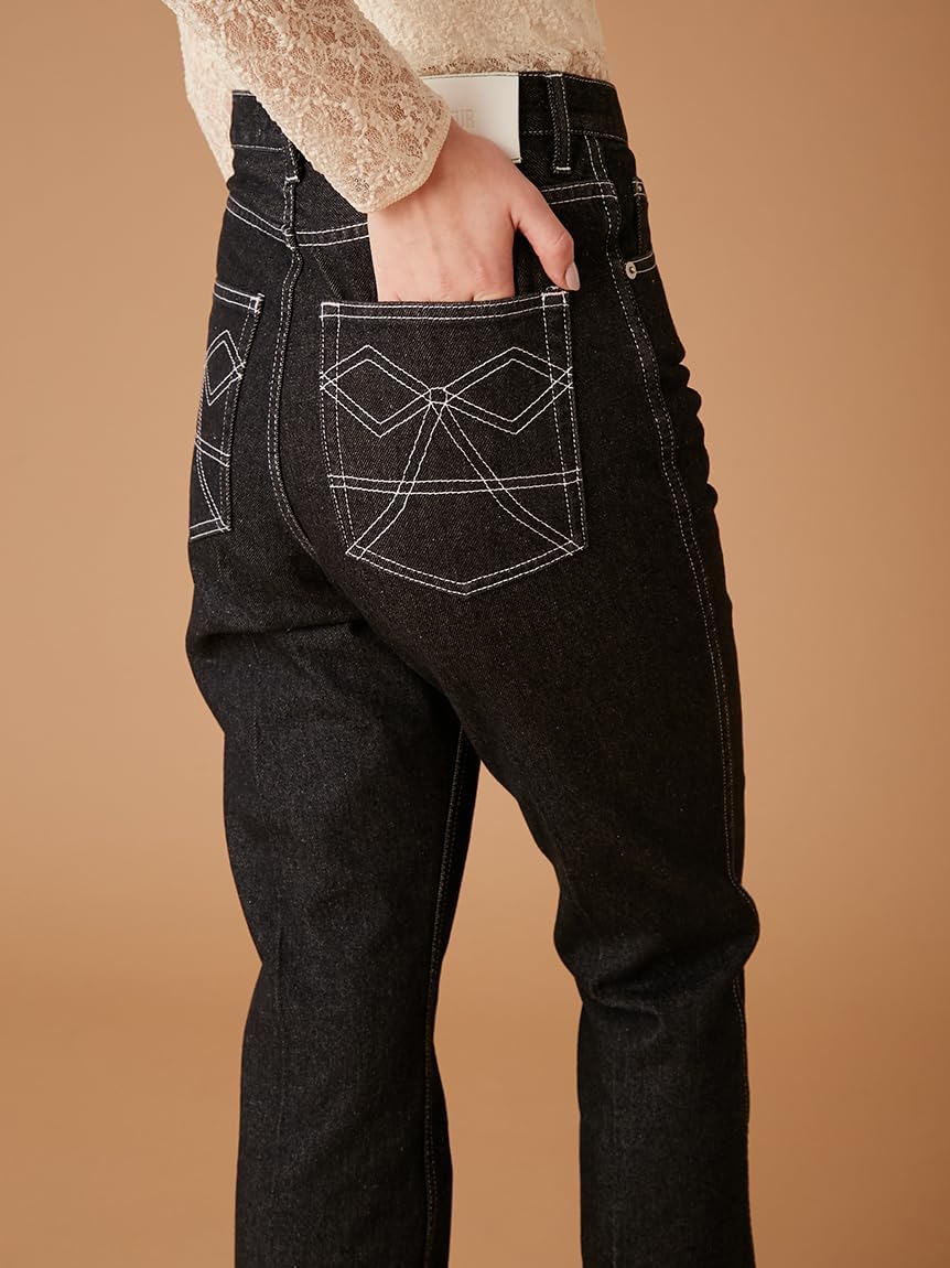 FURFUR(ファーファー) リボンステッチセミフレアデニムパンツRWFP255018レディース