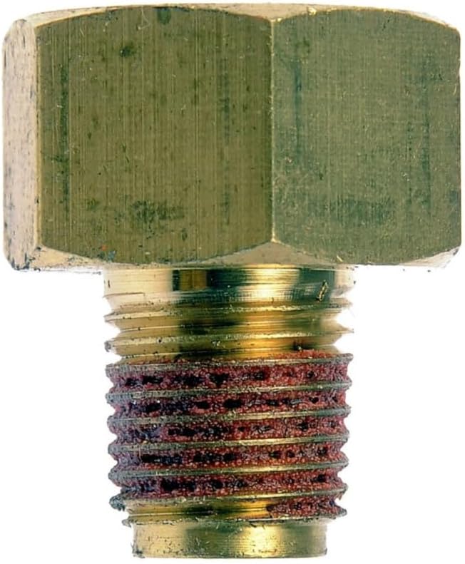 KarParts360 For Dodge Ram 2500/3500 1994 Transmission Oil Cooler Line Connector | Brass | Straight Angle | Male Thread End 1 | Female Thread End 2 | Thread Sealer Present | Replacement For 52028764AA