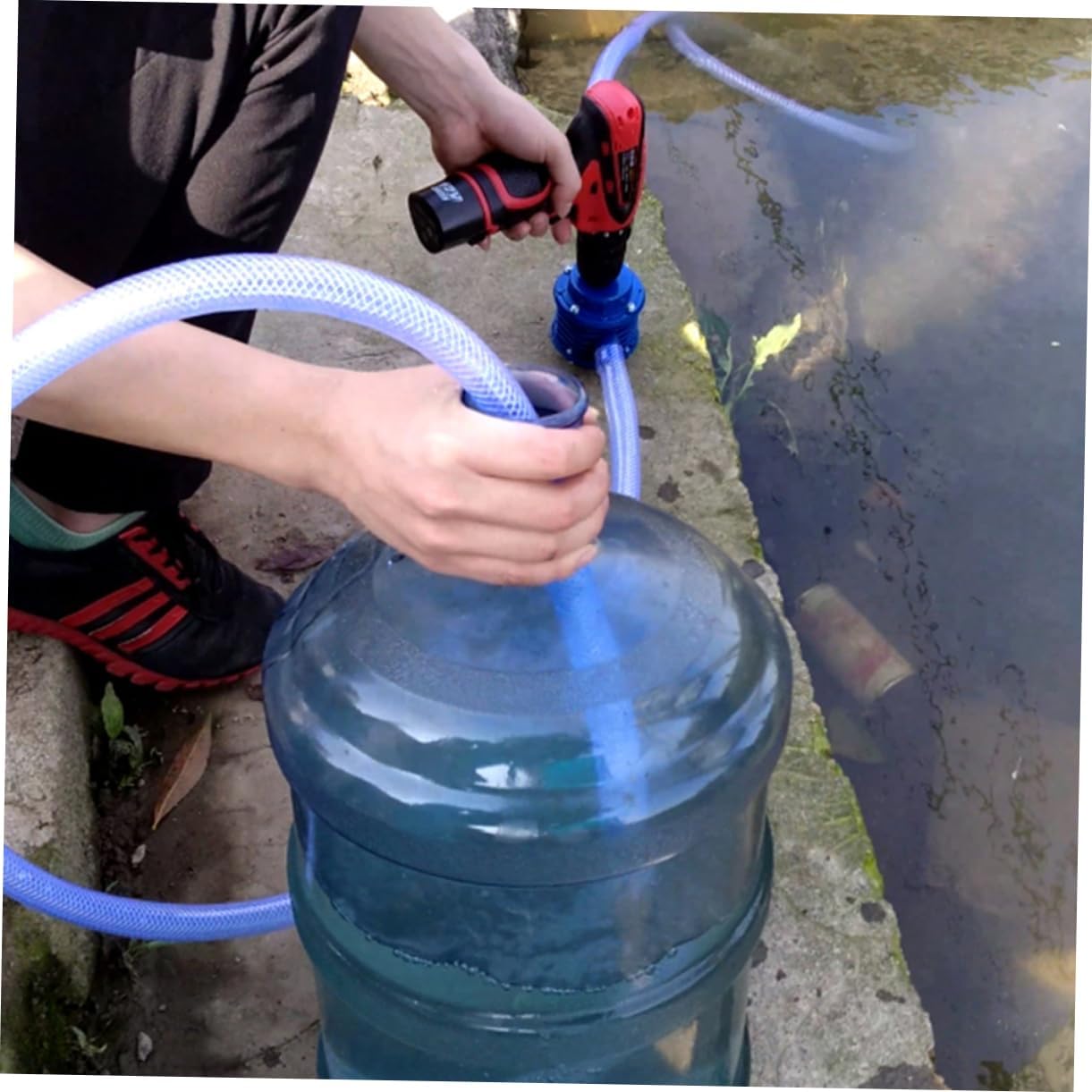 Micro Size Water Pump Self-priming Centrifugal Pump for Hand Drill Durable Plastic