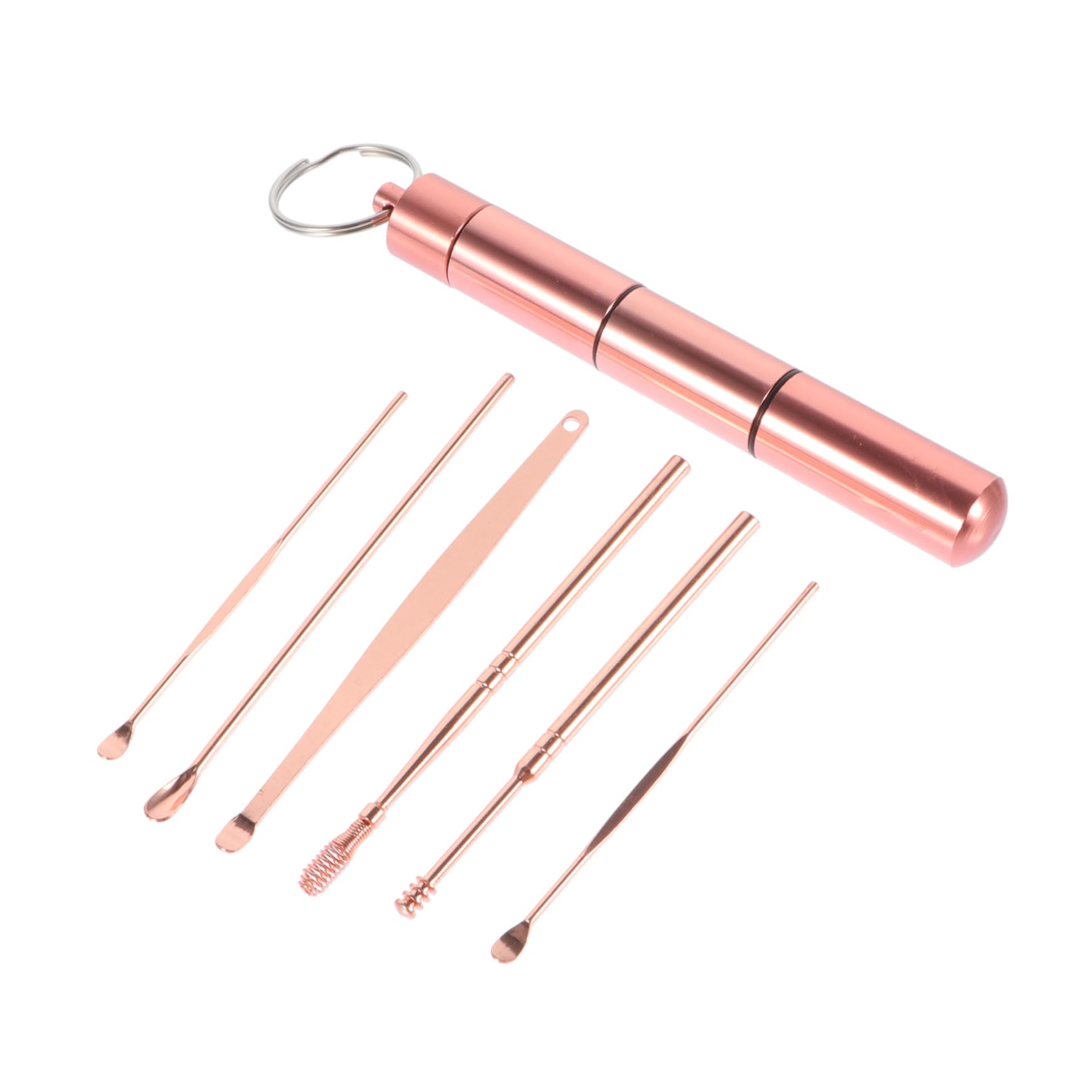Mikinona Stainless Steel Ear Spoon Portable Earwax Removal Tools Safe Comfortable Ear Cleaners Corrosion-Resistant Personal Care Kit for