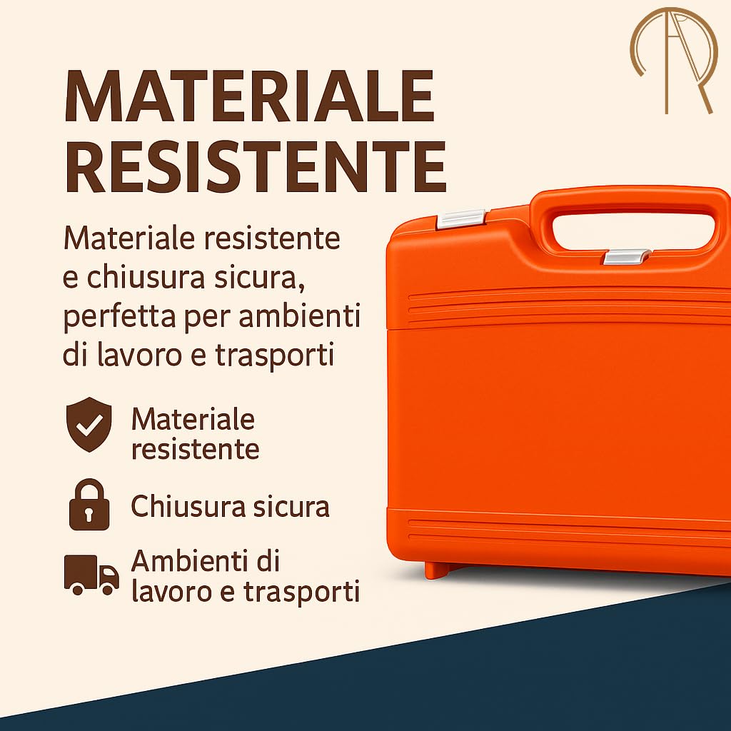 Rocard® | Cassetta medica di pronto soccorso | Con ALLEGATO 2 | per aziende o unità produttive con meno di 3 dipendenti | Conforme DM388/DL81 | Made in Italy