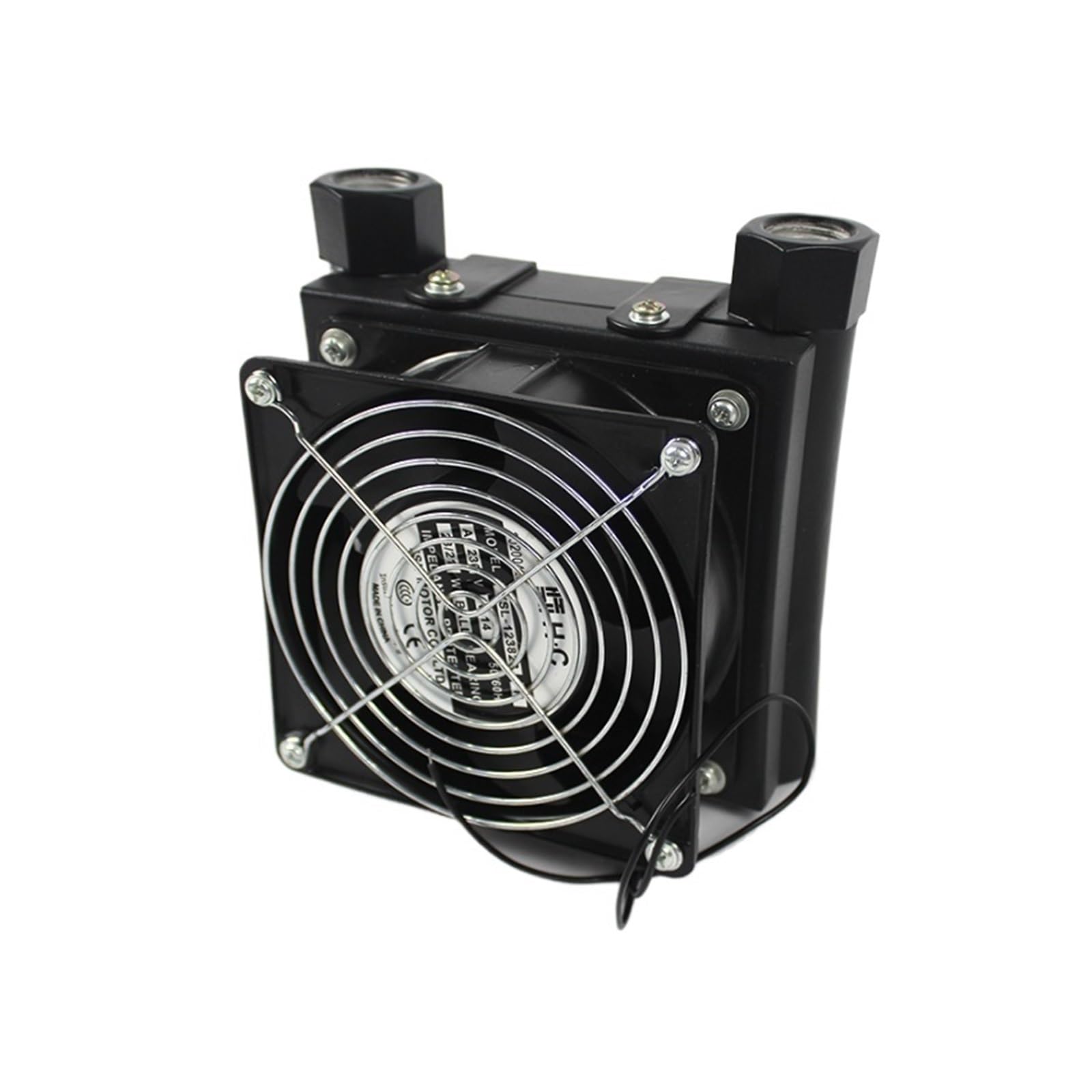 AF0510T-CA Mini 5L/Min Luftkühler Hydraulikkühler Luftgekühlter Ölkühler-Wärmetauscher for CNC-Hydrauliksystem Hohe Leistung(1/2",DC24V)