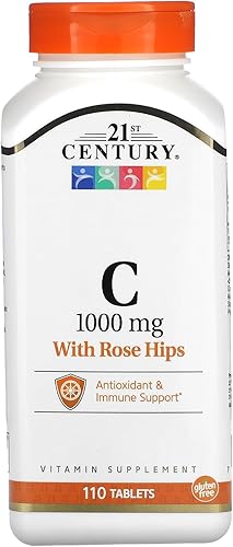 21st Century Natural C 1000 con cápsulas Rose HIPS, 110 unidades (22383)