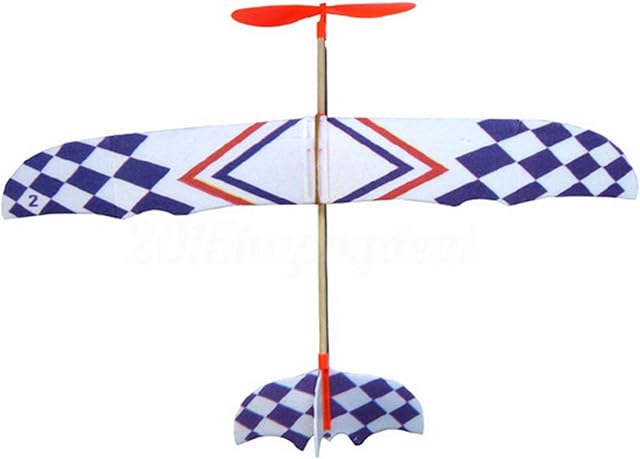 YOMAKAVI Elastic Rubber Band Powered DIY Foam Plane Kit Educational Toy