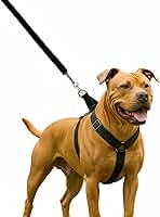 Peitoral Americano Premium para Cães Grandes, Material Super Resistente, Ajustável 360°, Sistema Anti-Puxão, com Guia (Preto)