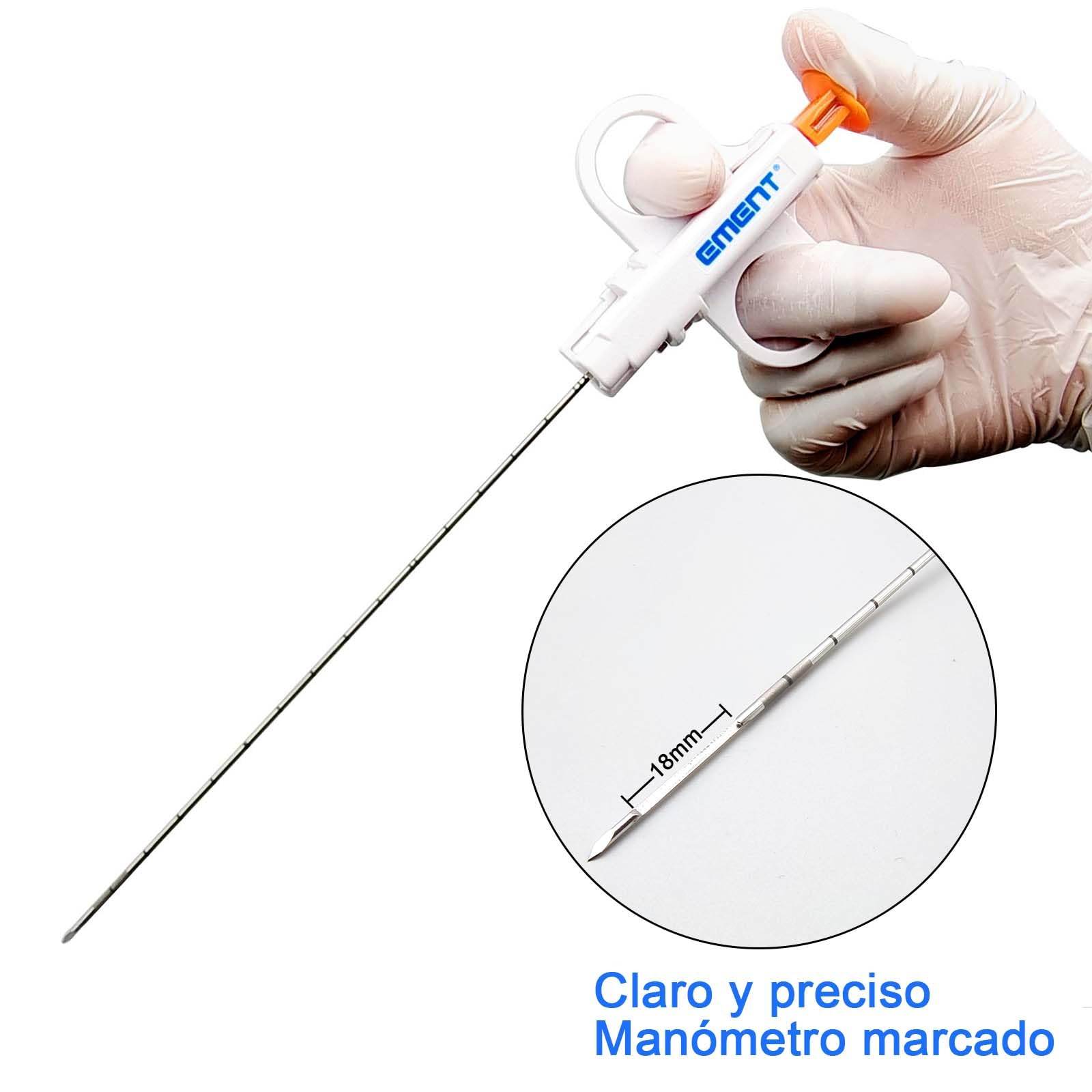 Aguja de Biopsia para Salud Animal,Agujas Veterinarias Desechables para Muestreo,Diseñadas para Mascotas,Ganado y Fauna Salvaje,Herramienta Veterinaria de Confianza. (2 Unidades, 16G/15CM)