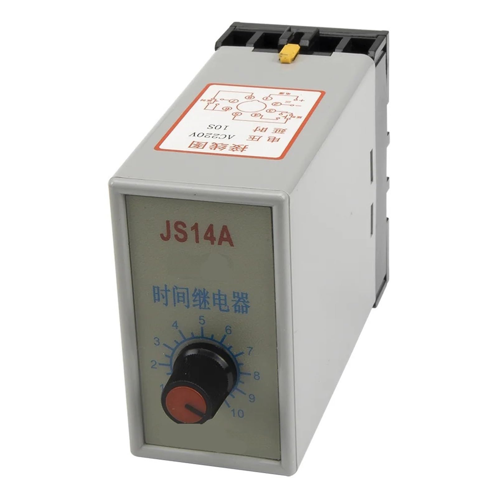 Relé de retardo de encendido JS14A CA 220 V Temporizador de 220 V CA con zócalo 5 s 10 s 30 s 60 s 120 s(5s)