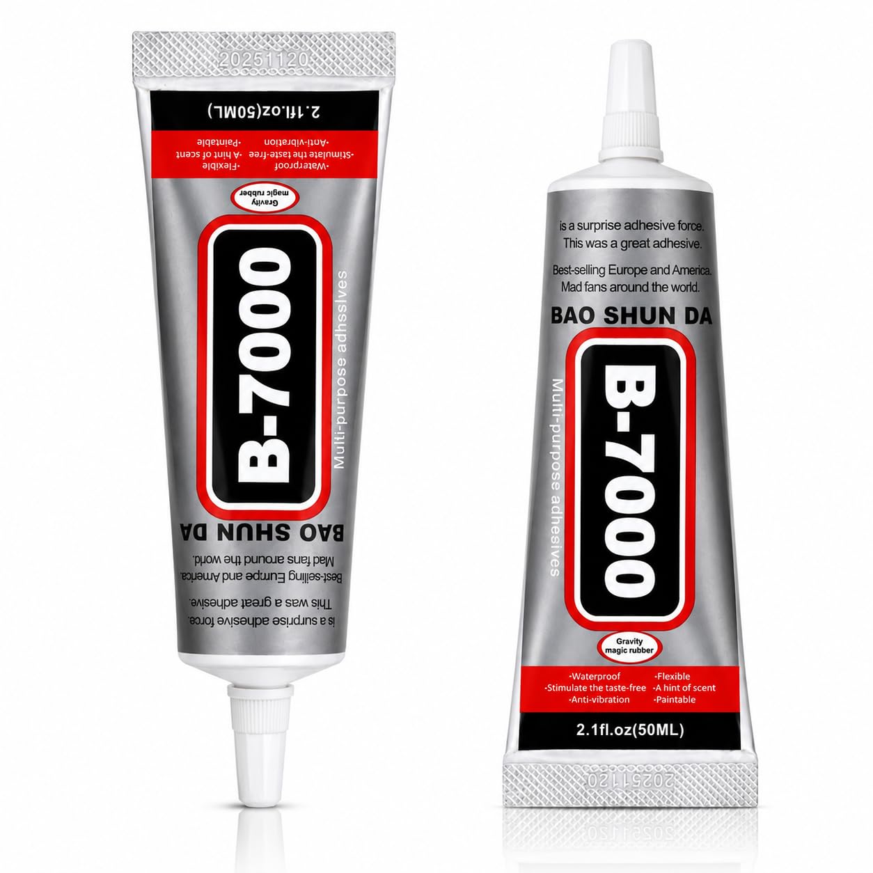 B-7000 Multipurpose Adhesive Glue | | Clear Craft & Jewelry, beads,shoes ,leather, fabrics, mobile screen, plastic -(50ML /1.68 fl oz, pack of 2)-image-25