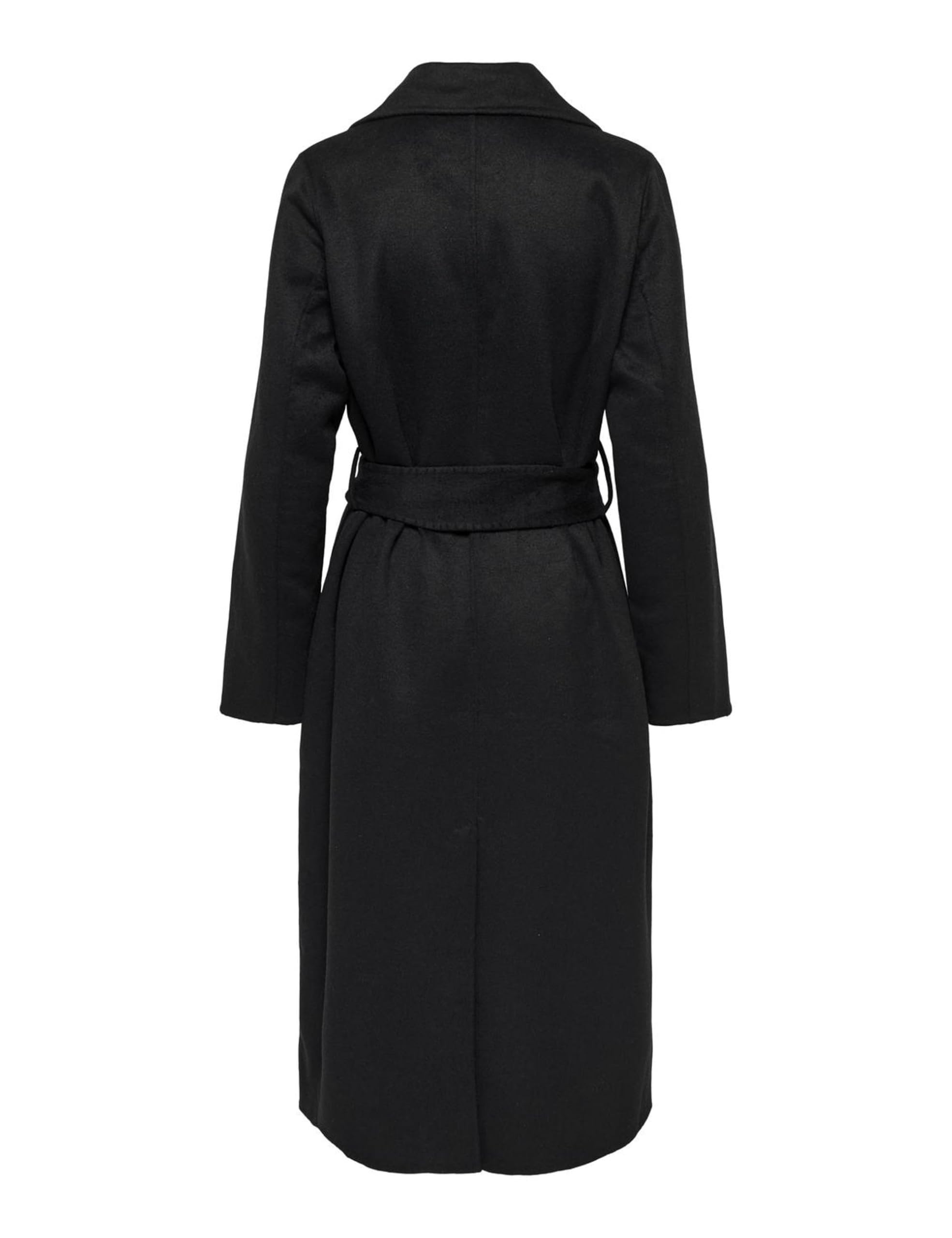 ONLY Onlbelina Belted Handmade Wool Coat OTW płaszcz damski, czarny, M