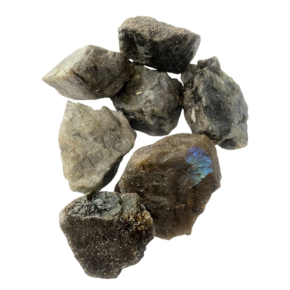 VIE Naturals Raw Rough Cut Crystals Pack, 1kg, Labradorite, One