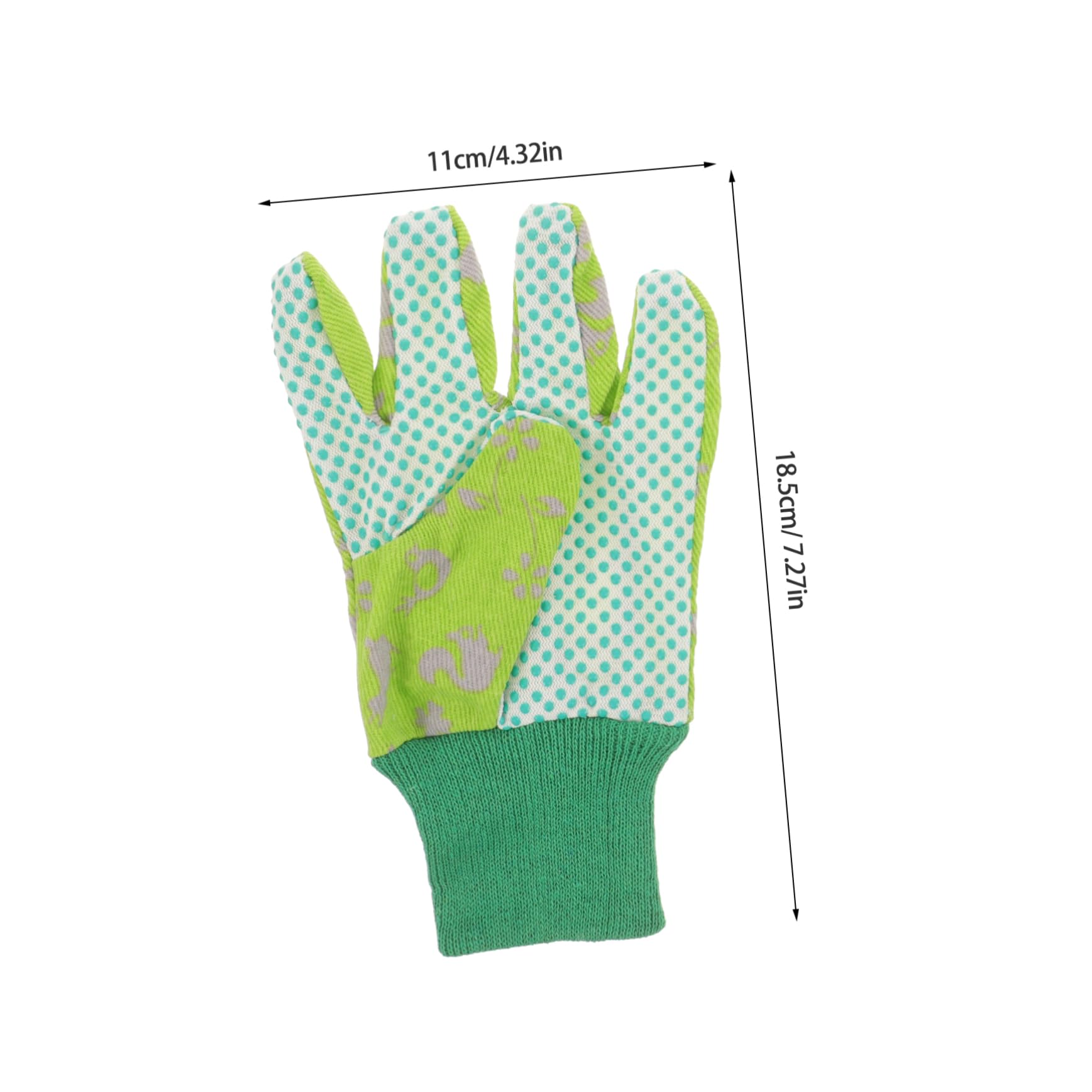 Sosoport Child Safety Gloves 1 Pair Garden Outdoor Planting Heavy Duty Durable Cotton Gardening Gloves for Kids