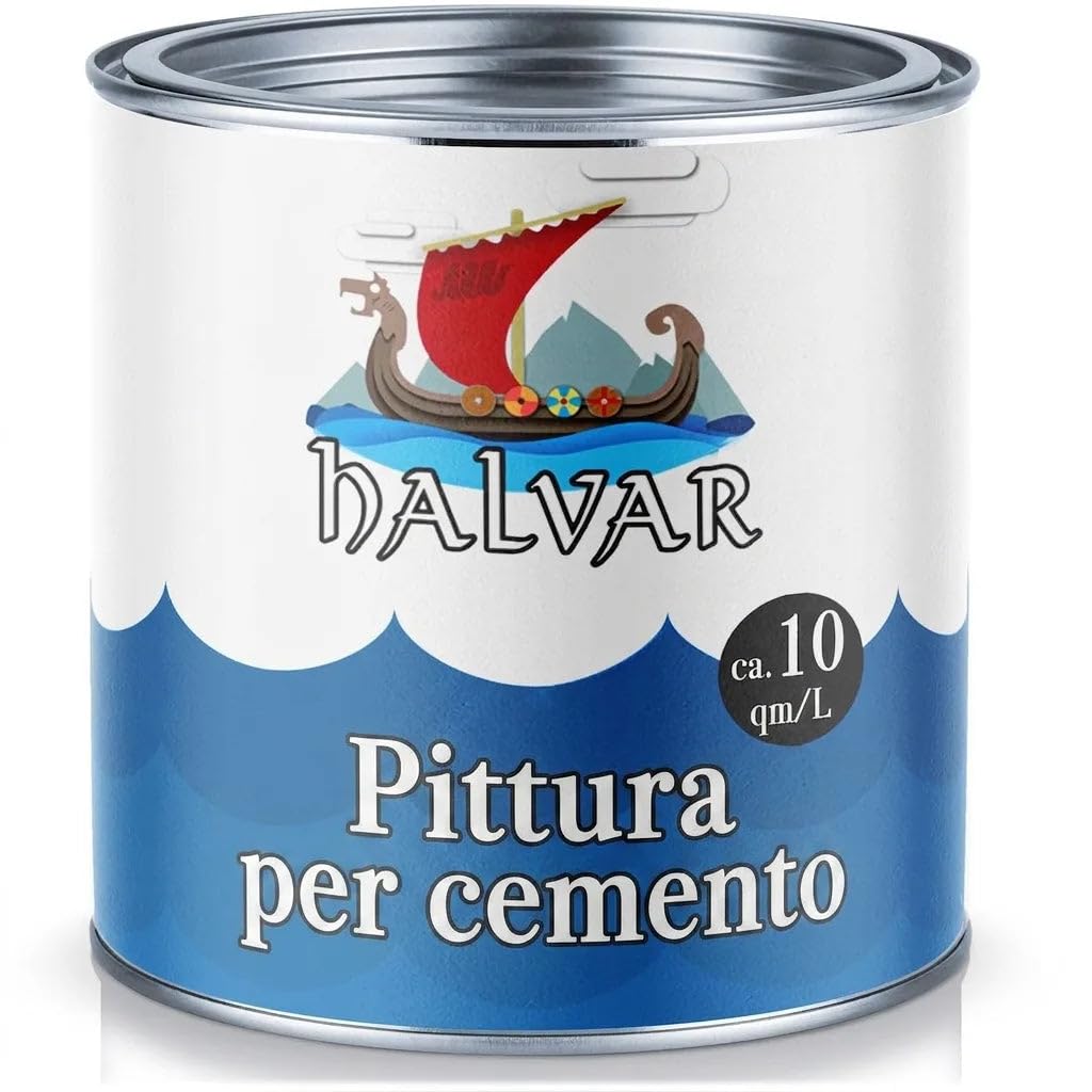 vernice per pavimenti in cemento/resina per pavimenti satinato Bianco/Grigio/ nero RAL 9001-9018 pittura per facciate (2,5 L, RAL 9018 Bianco papiro) Halvar