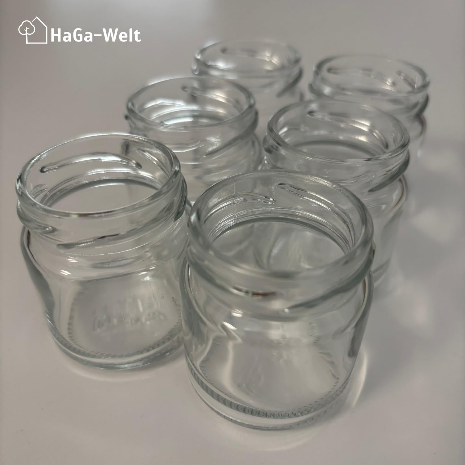 HaGa Tarros de miel de 53 ml con tapa de rosca – 96 unidades – Tarros de prueba para mermelada y miel, tarros de mermelada Mini