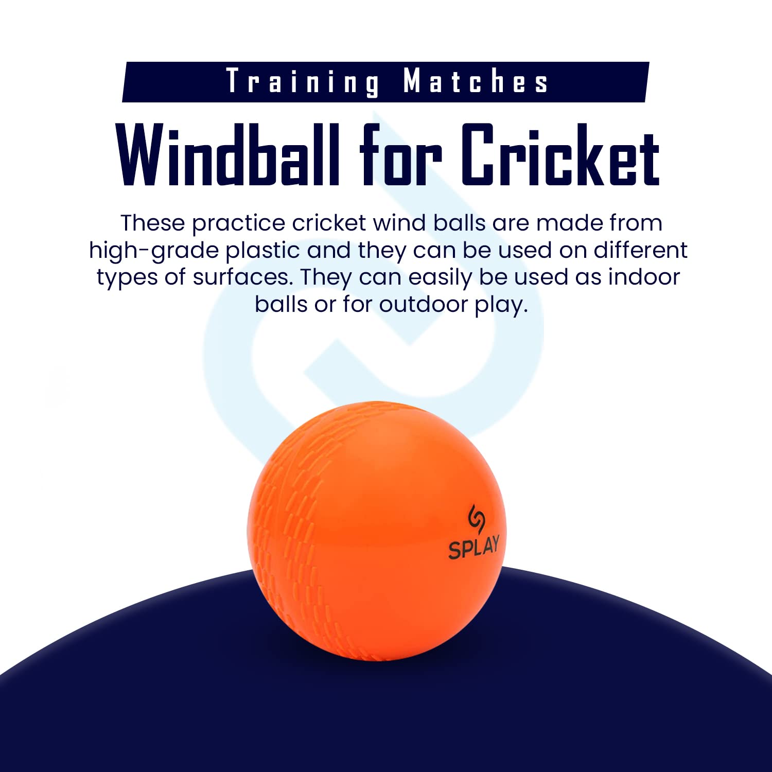 Splay Lot de 6 balles de cricket pour entraînement de cricket – Windball, balle en caoutchouc souple, entraînement d'intérieur et extérieur