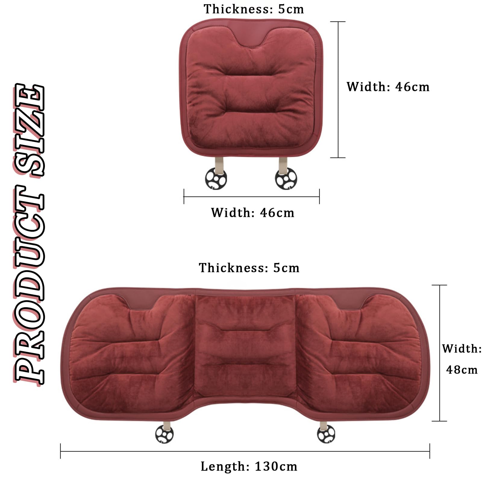 Cuscino Sedile Auto per Toyota BB 20 Series Harrier 60 Series Harrier 80 Series, Traspirante Antiscivolo Seduta Protezione Sedile Anteriore Comfort Cuscino Coprisedili Posteriori Auto,B