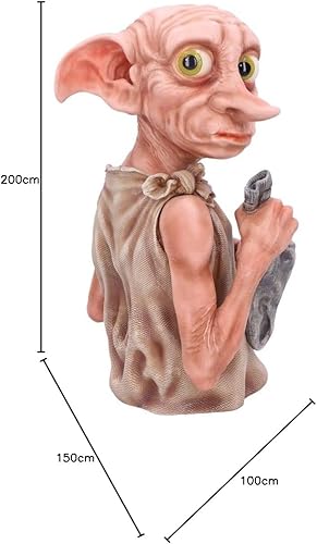 Miniatura 7 de Nemesis Now Busto Dobby de Harry Potter con licencia oficial, 11.8 pulgadas, color rosa Busto Dobby,Lord Voldemort