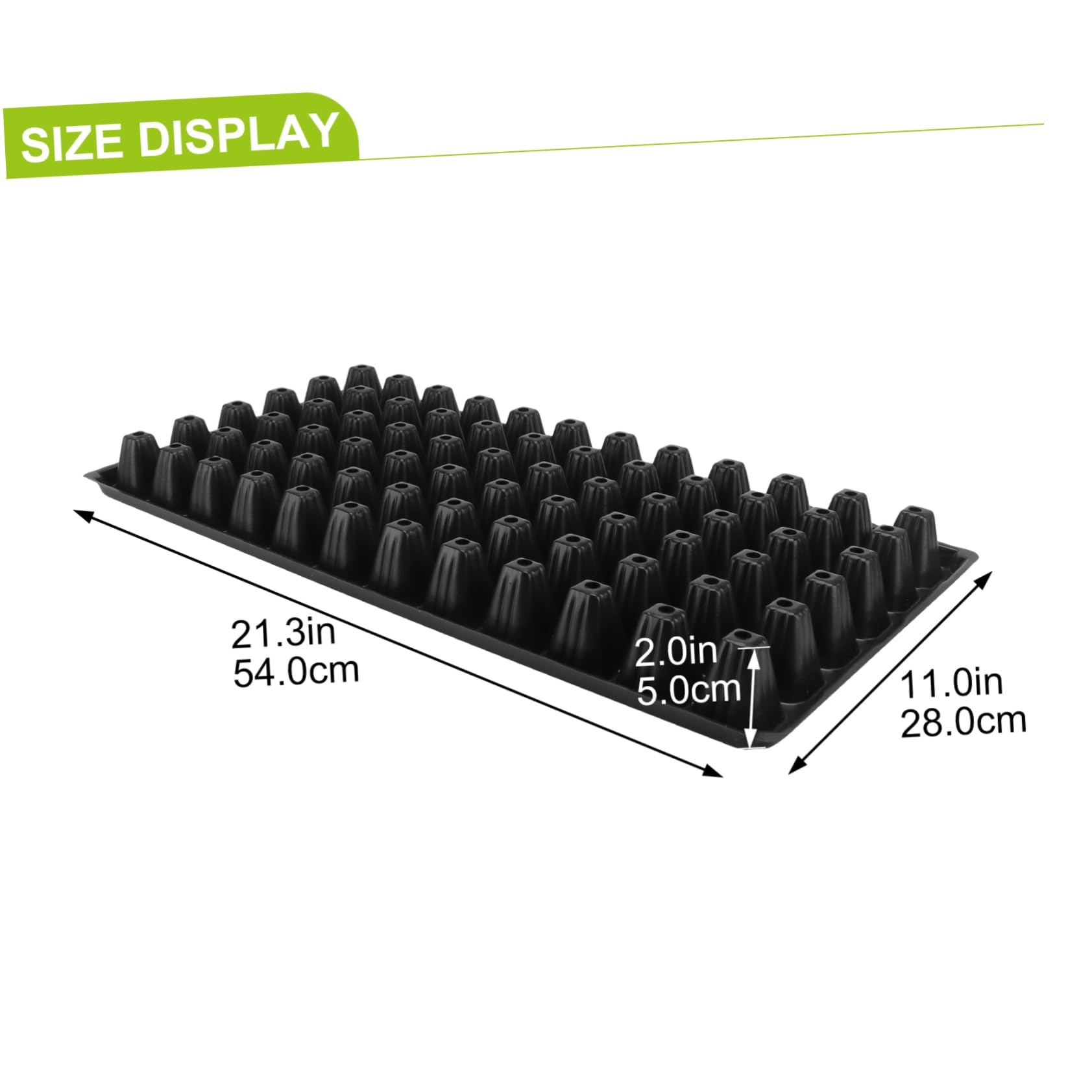 GALPADA Anzuchtschale 72-Loch PVC 10 Stück, Schwarz, Leicht und Belüftet