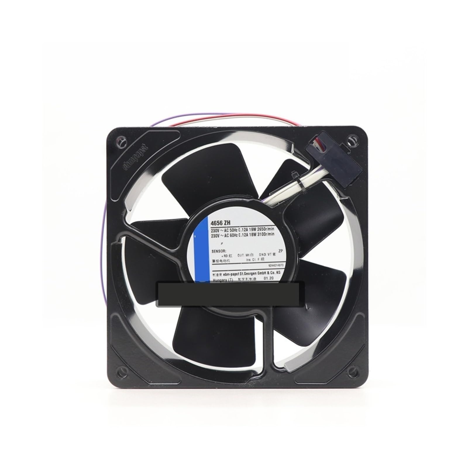 YACODLUL 4656ZH Axial Fan Ball Bearing 230V 89.46CFM/105.9CFM 37dB/42dB 119x119x38mm